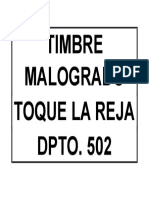 Timbre Malogrado