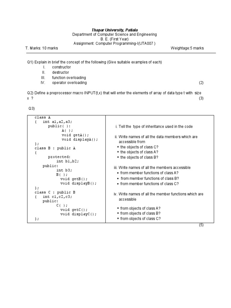UTA007 Computer Programming Assignment | PDF | Method (Computer ...