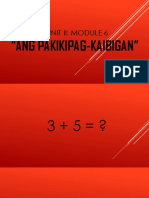 Yunit Ii: Module 6: "Ang Pakikipag-Kaibigan"