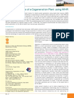 Design & Analysis of A Cogeneration Plant Using WHR