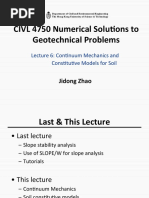 CIVL 4750 Numerical Solu5ons To Geotechnical Problems: Jidong Zhao