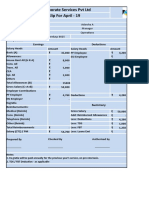 Geekays Corporate Services PVT LTD Salary Slip For April - 19