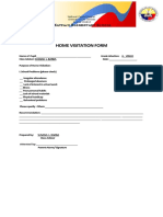 Home Visitation Form: National Capital Region Division of City Schools Aromar District