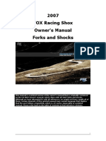 2007 FOX Racing Shox Owner's Manual Forks and Shocks