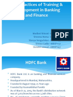 Best Practices of Training & Development in Banking and Finance