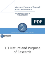 AE 701c Nature and Purpose of Research Statistics and Research