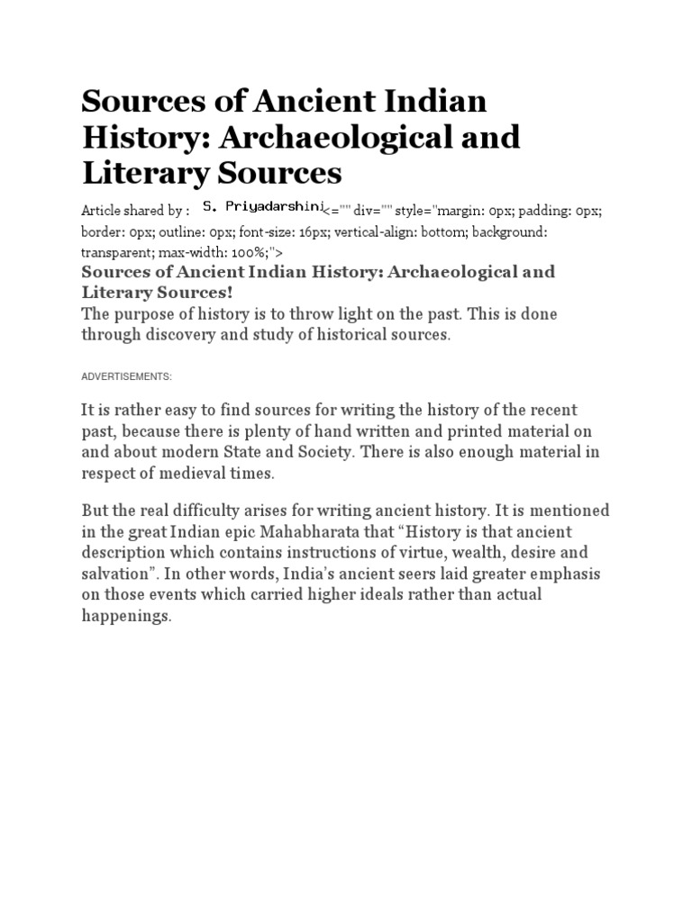 ARCHAEOLOGICAL SOURCES OF INDIAN HISTORY PDF visual data 7