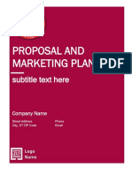 Proposal and Marketing Plan: Subtitle Text Here