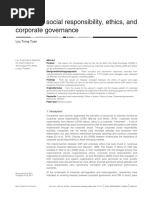 Corporate Social Responsibility, Ethics, and Corporate Governance