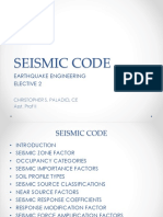 Seismic Code: Earthquake Engineering Elective 2