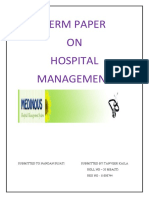 Term Paper ON Hospital Management
