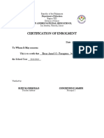 Certification of Enrolment