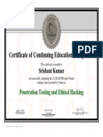 Certificate of Continuing Education Completion: Srishant Kumar