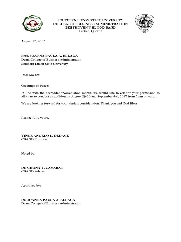 Audition Letter | PDF