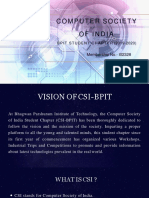 Computersociety Ofindia: BPIT STUDENT CHAPTER (2019-2020)