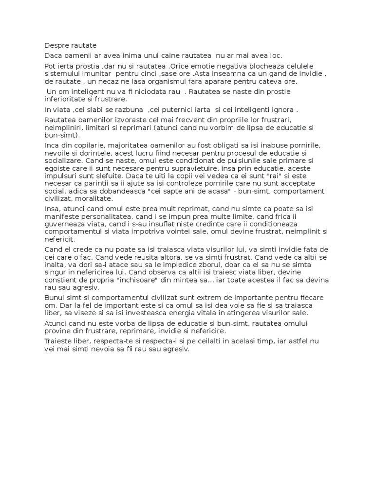 Despre Rautate | PDF