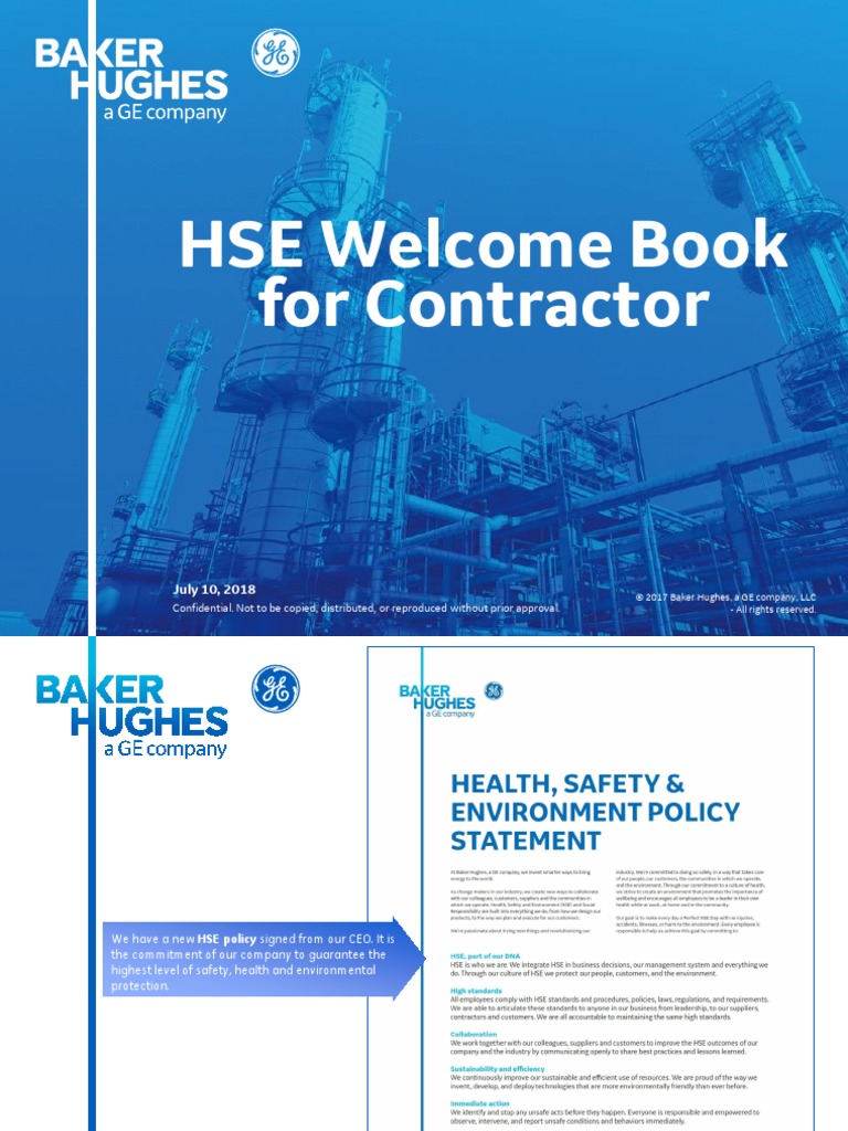 HSE Welcome Book For Contractor | PDF | Personal Protective Equipment ...