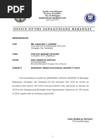 Budget Justification