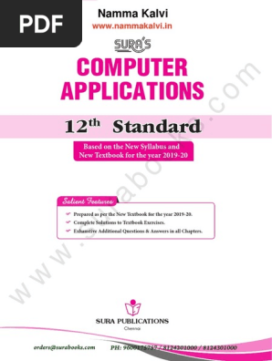 Namma Kalvi Computer Applications Chapter 1 To 4 Sura Guide Em 214936 Pdf File Format Multimedia