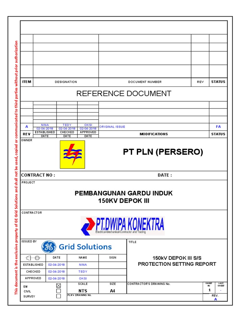 Reference Document: PT PLN (Persero) | PDF | Relay | Capacitor