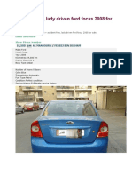 Accident Free, Lady Driven Ford Focus 2008 For Sale.: You Are Here