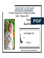 Zidan Amplop Undangan Aqiqah