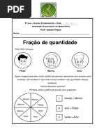 Atividade 2 Extra Classe de Revisão Fraçoes 4 Ano