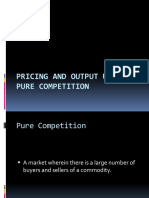 Pricing and Output Under Pure Competition