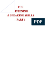 FCE Listening and Speaking Skill Part 1