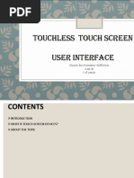 Touchless Touch Screen User Interface