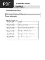 Mba (5years) Syllabus