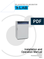 Installation and Operation Manual: Economy Water-Jacketed Co Incubator