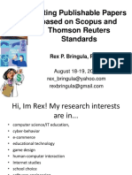 Publish Papers Based on Scopus and Thomson Reuters Standards