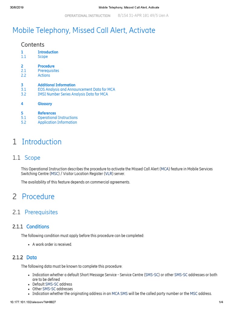 Misssing Call Alert Feature | PDF | Telecommunications Standards ...