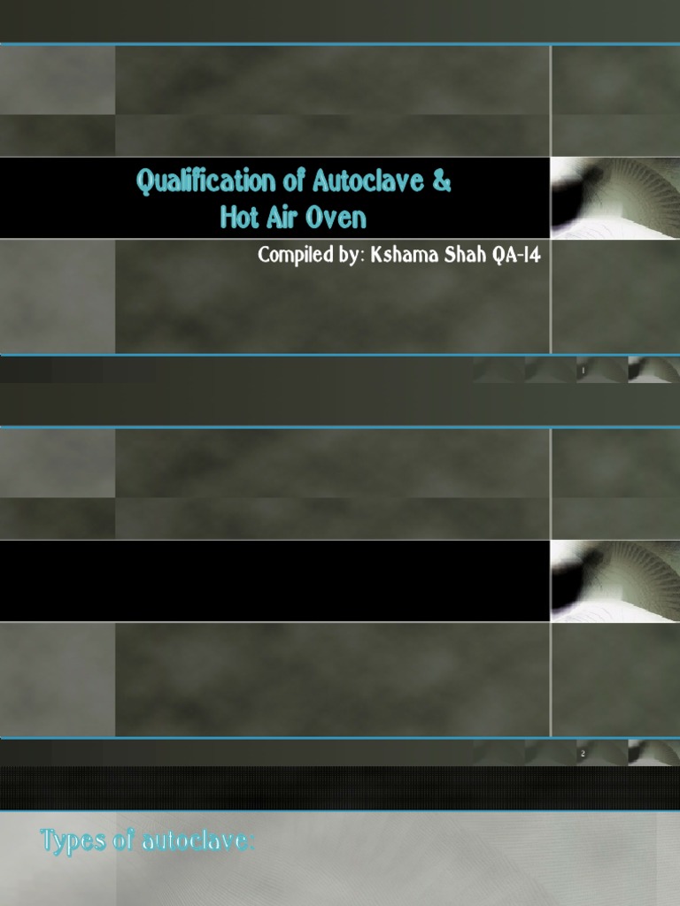 Autoclave PDF Verification And Validation Sterilization