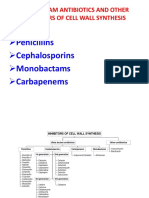Penicillins Cephalosporins Monobactams Carbapenems