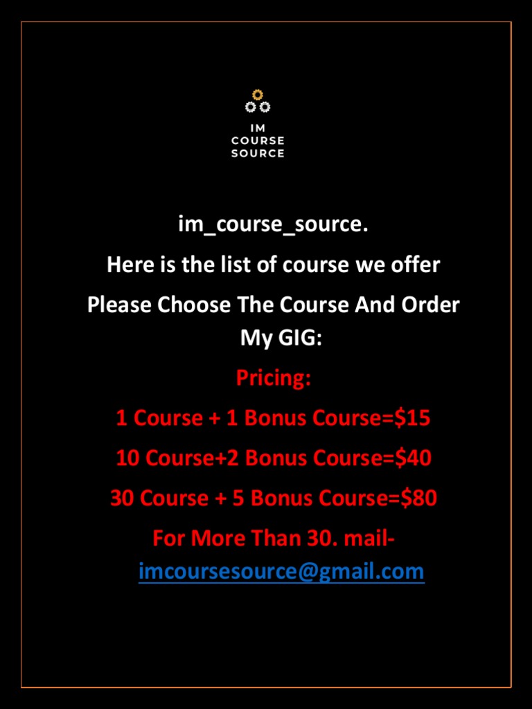 Course Offerings and Pricing Details | PDF | Facebook | Business Economics