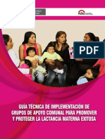 Guia Tecnica de Implementacion Grupos de Apoyo Comunal para Promever y Proteger La Lactancia Materna Exitosa