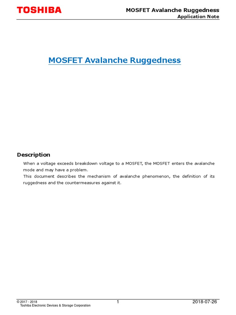Application Note en 20180726 | PDF | P–N Junction | Mosfet