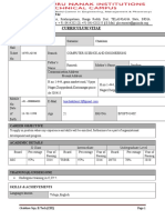 Curriculum Vitae: Personal Details