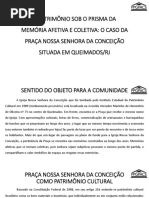 Slide o Patrimônio Sob o Prisma Da Memória Afetiva Sem Fotos