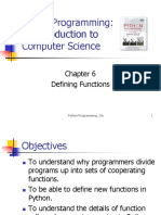 Python Programming: An Introduction To Computer Science: Defining Functions