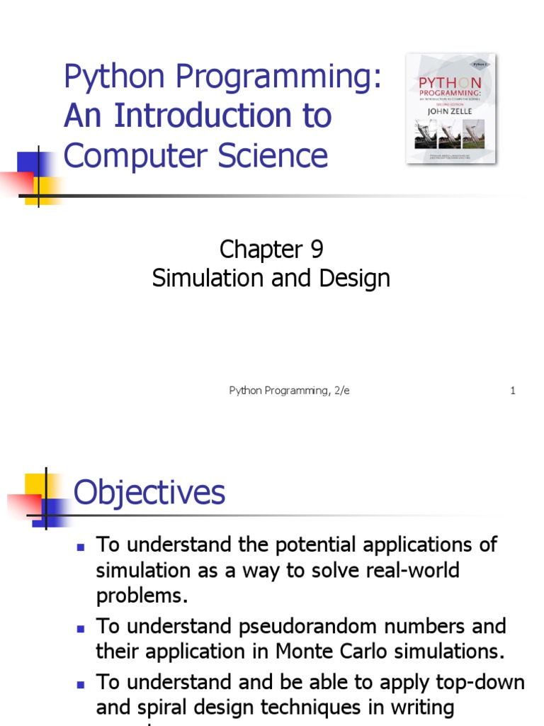 Python Programming: An Introduction To Computer Science: Simulation and ...