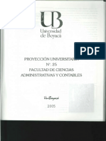 Tabla de Contenido Revista Proyeccion Universitaria PDF