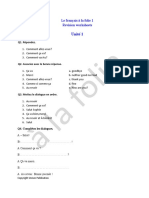 A La Folie 1 Worksheet 1st Term