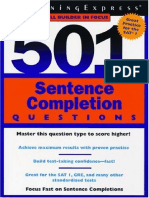 501 Sentence Completion Questions