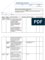 Planificación Mensual Planilla