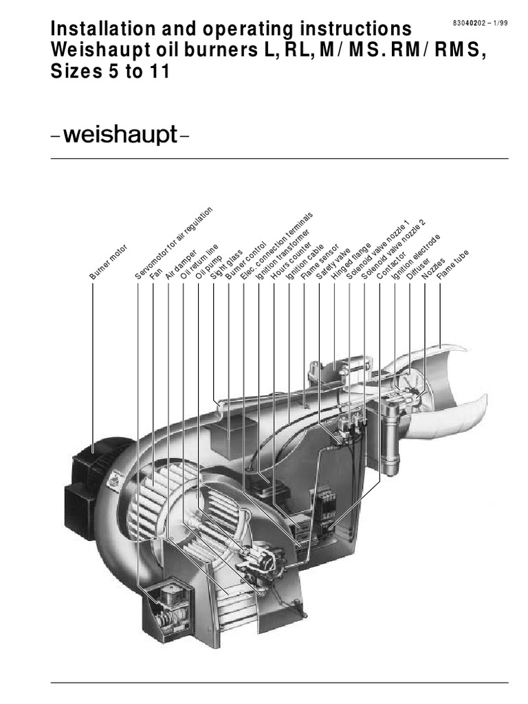 Weishaupt Oil Burner Installation Manual | PDF | Pump | Valve