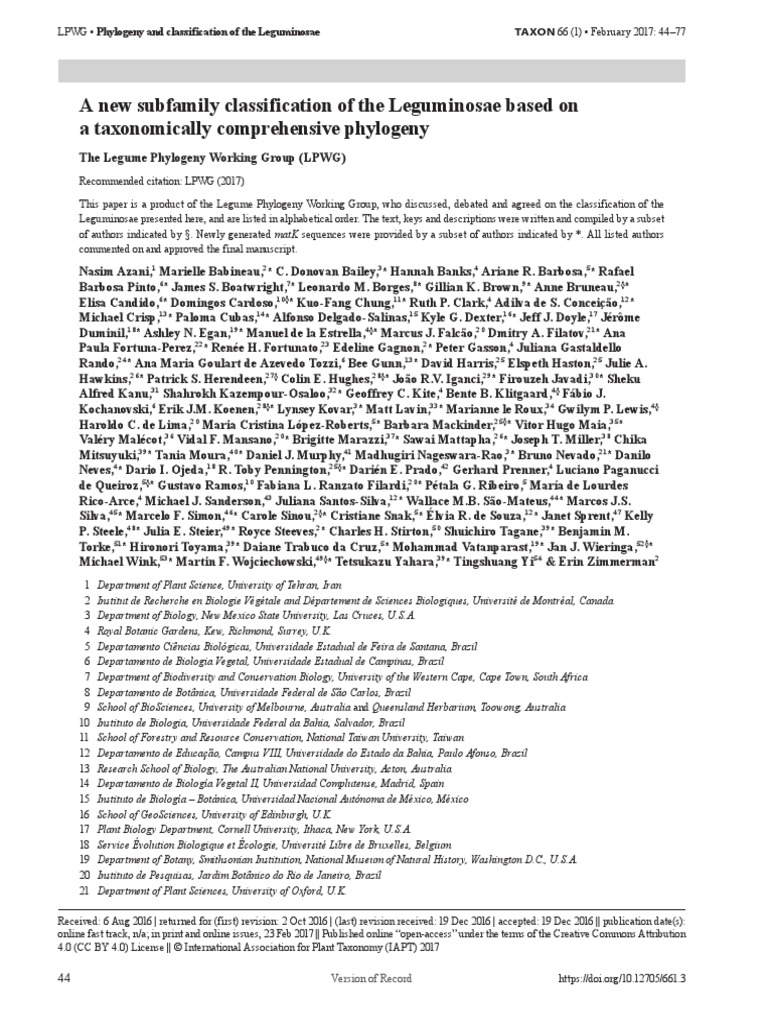 Legume Classification | PDF | Phylogenetic Tree | Taxonomy (Biology)