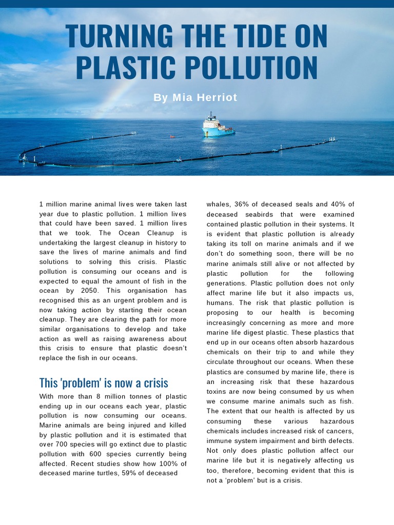 Combatting Ocean Plastic Pollution | PDF | Plastic | Pollution